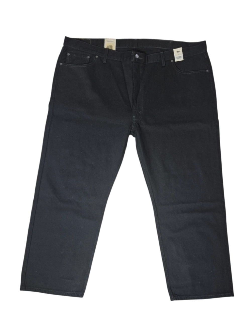 NWT Levi's 505 Regular Fit Straight Leg Mens Jeans 52x30 Black Denim Big & Tall